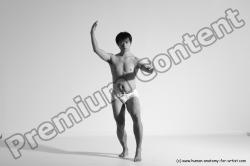 Underwear Martial art Man Asian Moving poses Average Short Black Dynamic poses Academic